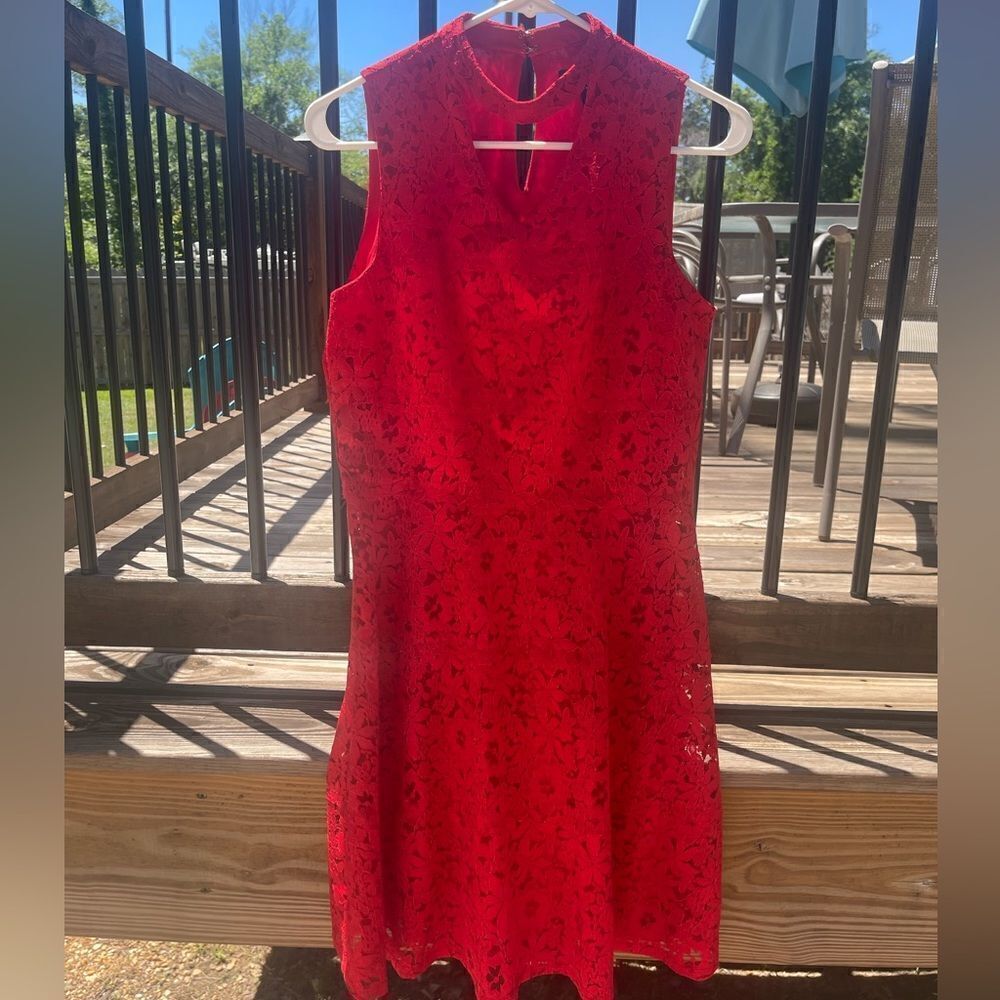 Perceptions New York red lace dress